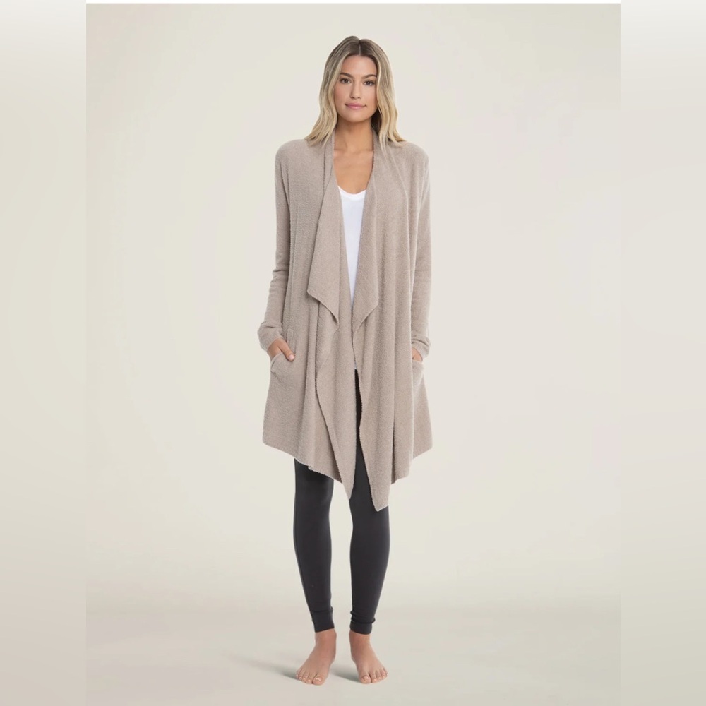 Barefoot Dreams CozyChic Lite Island Wrap, Taupe. Size L/XL